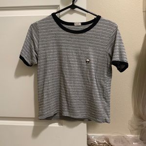 Striped little alien crop top